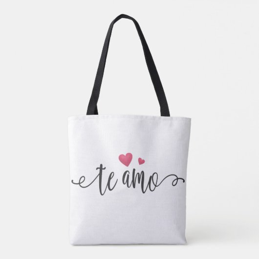 Spaans Te Amo I Love You Valentijn | Canvas tas (Achterkant)