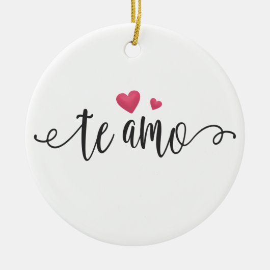 Spaans Te Amo I Love You Valentijn | ORNAMENT (Voorkant)