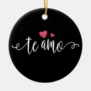 Spaans Te Amo I Love You Valentijn   Versiering Keramisch Ornament