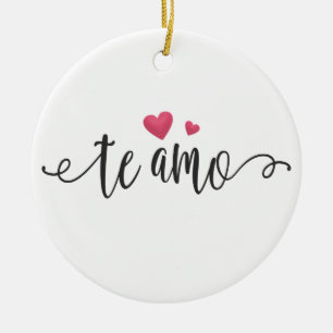 Spaans Te Amo I Love You Valentijn   Versiering Keramisch Ornament