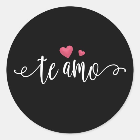 Spaans Te Amo Ik hou van je Valentijn | STICKER (Voorkant)