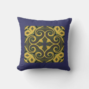Spaans Tegel Design Pillow-Blue Kussen