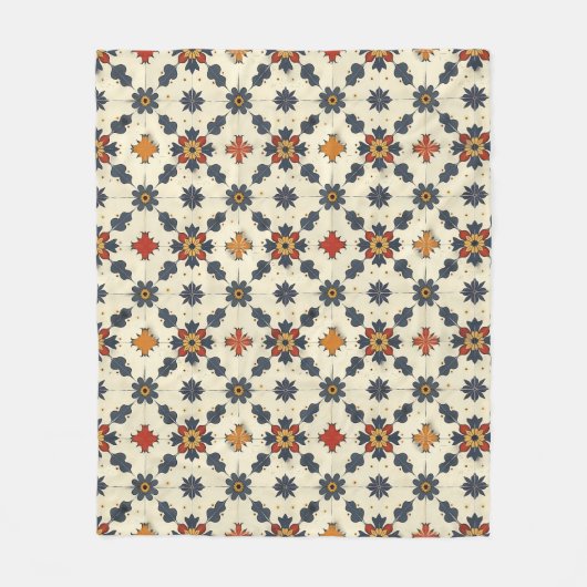  Spaans Tegel Patroon Fleece Deken (Voorkant)