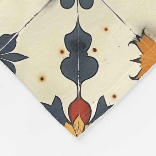 Spaans Tegel Patroon Fleece Deken (Hoek)