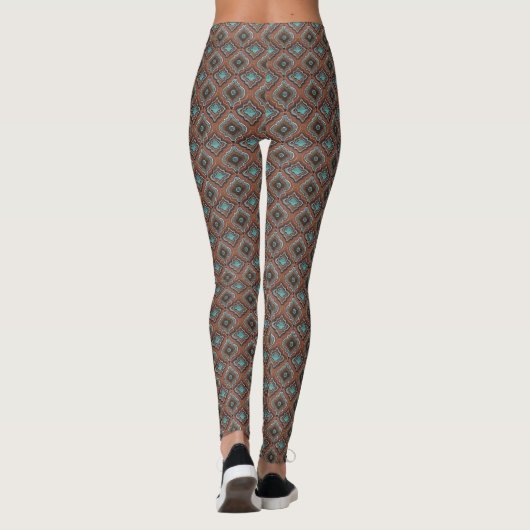 Spaans Tegel Pattern Leggings (Achterkant)