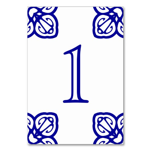 Spaans Tegel Tafelnummers (Achterkant)