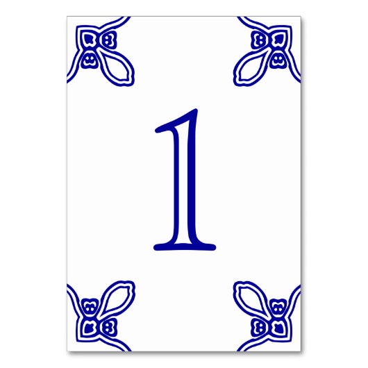 Spaans Tegel Tafelnummers (Voorkant)