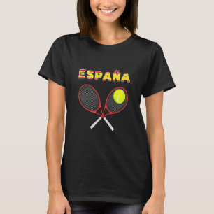 Spaans Tennis Ball Racket Country Flag Espaa Playe T-shirt