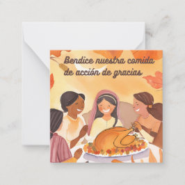 Spaans Thanksgiving gebed Notitiekaartje