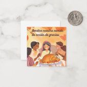 Spaans Thanksgiving gebed Notitiekaartje (Voorkant / Achterkant in situ)