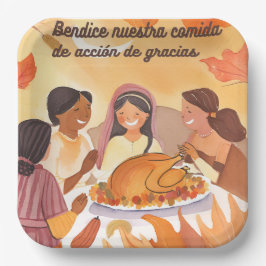 Spaans Thanksgiving gebed Papieren Bordje