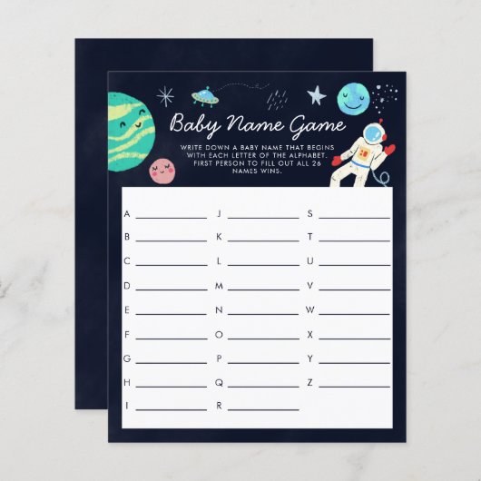 Spaans Thema Baby Naam Shower Spel (Voorkant / Achterkant)