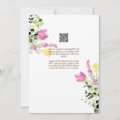 Spaans Trouw Uitnodiging Zomer Bloemen Bruiloft I (Achterkant)