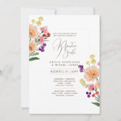 Spaans Trouw Uitnodiging Zomer Bloemen Bruiloft I (Voorkant)