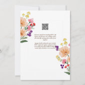 Spaans Trouw Uitnodiging Zomer Bloemen Bruiloft I (Achterkant)