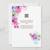 Spaans Trouw Uitnodiging Zomer Bloemen Bruiloft I (Achterkant)