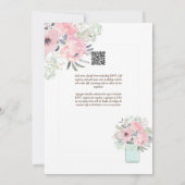 Spaans Trouw Uitnodiging Zomer Bloemen Bruiloft I (Achterkant)