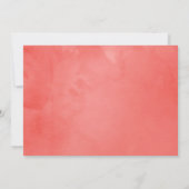 Spaans Turquoise en Coral Wedding Save the Date (Achterkant)