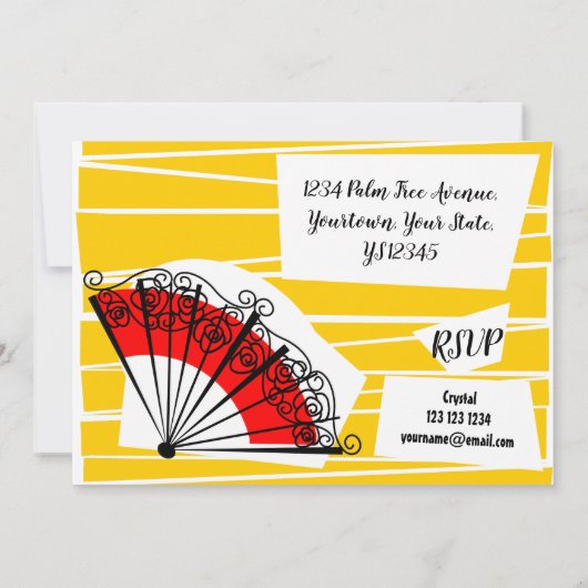 Spaans uitnodigen landschap kaart (Achterkant)