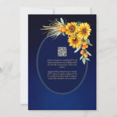 Spaans Uitnodiging Trouwfeest Rustic Blauw Zonnebl (Achterkant)