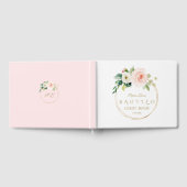 Spaans Uniek Roze Blush Floral Gold Bautizo Gastenboek (Volledig)