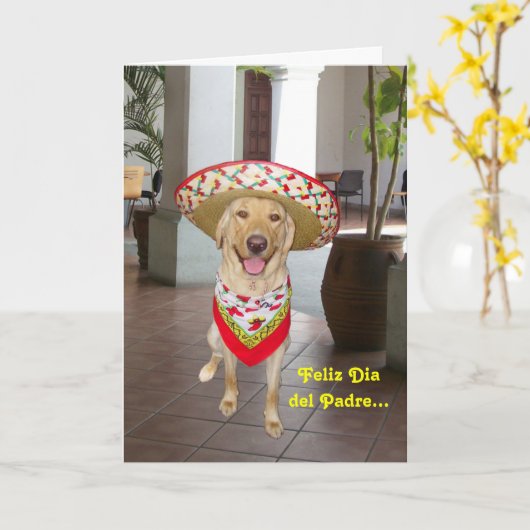 Spaans Vaderdag/Feliz Dia del Padre.. Kaart (Gele Bloem)