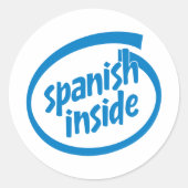 Spaans van binnen ronde sticker (Voorkant)