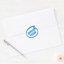 Spaans van binnen ronde sticker