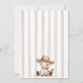 Spaans Vaquerito Cowboy Clothline Baby shower Kaart (Achterkant)