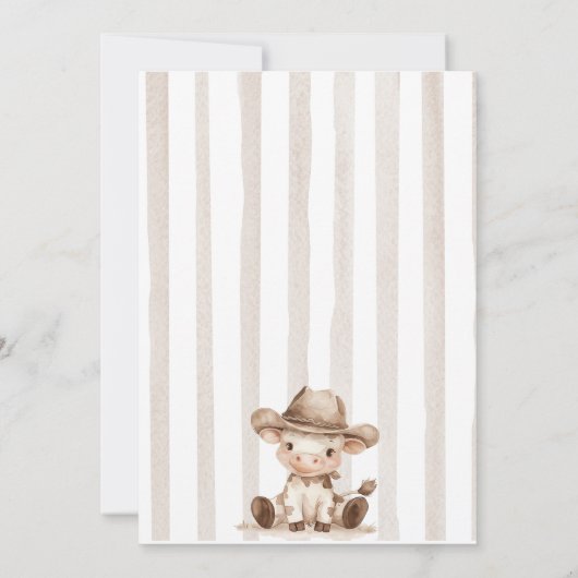 Spaans Vaquerito Cowboy Clothline Baby shower Kaart (Achterkant)