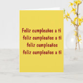 ***SPAANS*** VERJAARDAGSLIED VOOR "JE VRIEND" KAART (Gele Bloem)