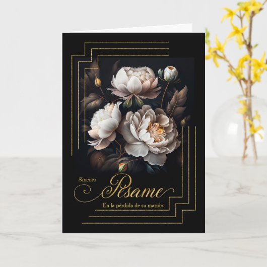 Spaans Verlies van een echtgenoot Sympathie Magnol Kaart (Gele Bloem)