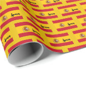 Spaans verpakkingspapier, Spaans vlagpatriottisch  Cadeaupapier (Rol Hoek)