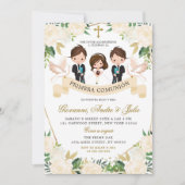 Spaans Verwant Jongens Meisje Eerste Heilige Commu Kaart (Voorkant)