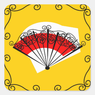 Spaans vierkant met de sticker Fan Corners