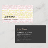 Spaans Visitekaartje (Voorkant / Achterkant)