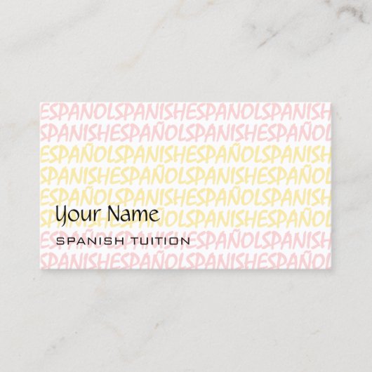 Spaans Visitekaartje (Voorkant)