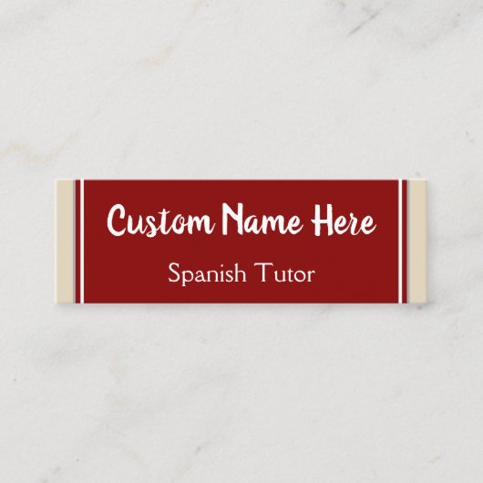 Spaans Visitekaartje (Voorkant)