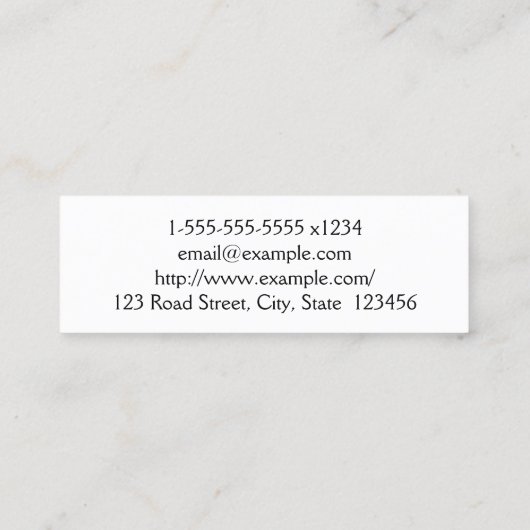 Spaans Visitekaartje (Achterkant)