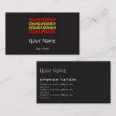 Spaans Visitekaartje (Voorkant / Achterkant)