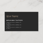 Spaans Visitekaartje (Achterkant)