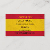 Spaans Visitekaartje voor taaldocenten (Voorkant)