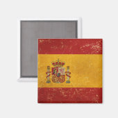 Spaans vlag Grunge ontwerp Magneet (Voorkant / Achterkant)
