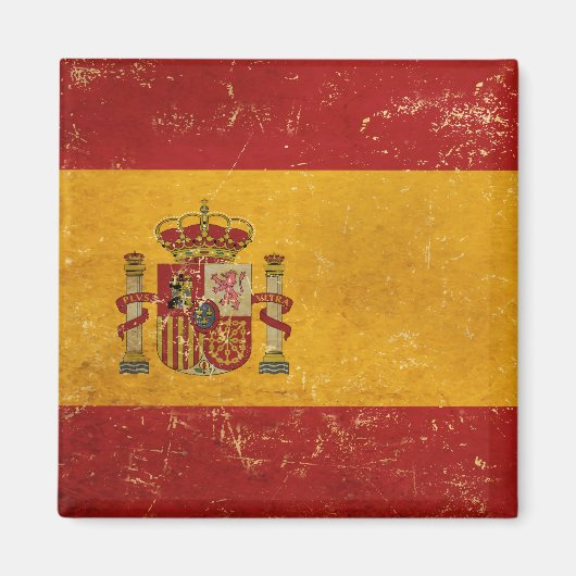 Spaans vlag Grunge ontwerp Magneet (Voorkant)