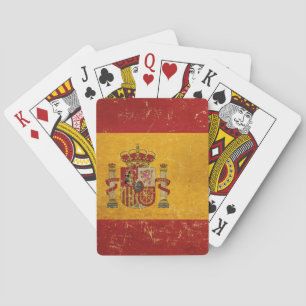 Spaans vlag Grunge ontwerp Pokerkaarten
