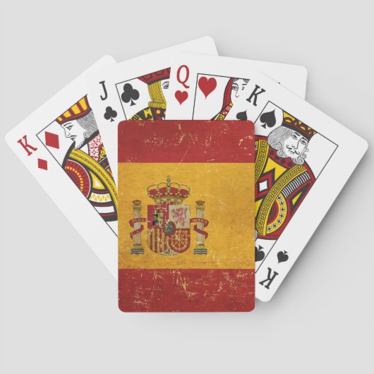 Spaans vlag Grunge ontwerp Pokerkaarten (Achterkant)