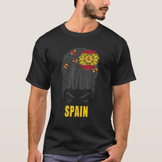Spaans Vlag Idee voor Vrouwen Kinder Spanje Vlag O T-shirt (Voorkant)