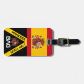 Spaans Vlag, tas labels, Spanje / Gepersonaliseerd Bagagelabel (Voorkant horizontaal)