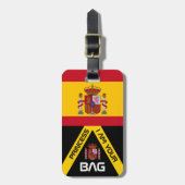 Spaans Vlag, tas labels, Spanje / Gepersonaliseerd Bagagelabel (Voorkant verticaal)