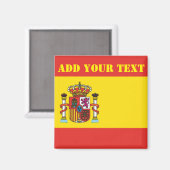 Spaans Vlag WK 2022 Football Voetbal Magneet (Voorkant / Achterkant)